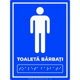 Placuta pentru nevazatori toaleta barbati scris in braille